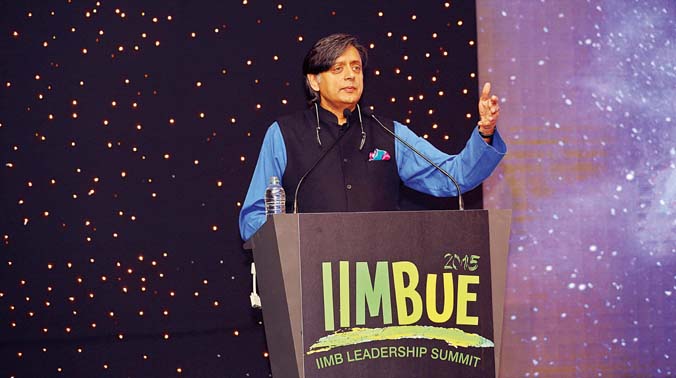 Dr Shashi Tharoor, Member of Parliament, delivers the keynote address at IIM-Bengaluru Dr Shashi Tharoor, Member of Parliament, delivers the keynote address at IIM-Bengaluru